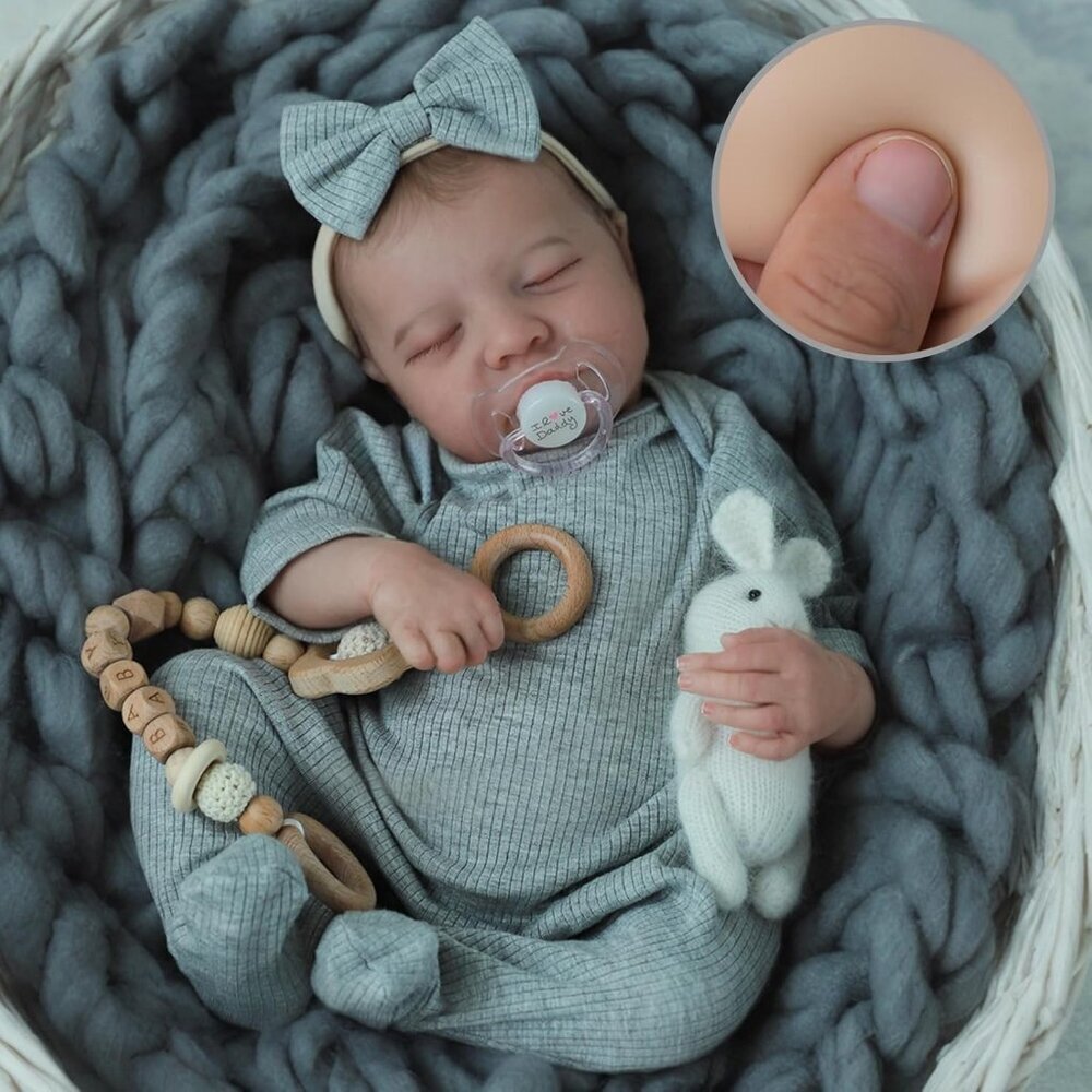 Reborn Baby Dolls 18 Inch Real Life Baby Girl Silicone Doll Weighted Body